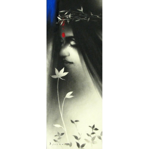 Ajay De charcoal painting