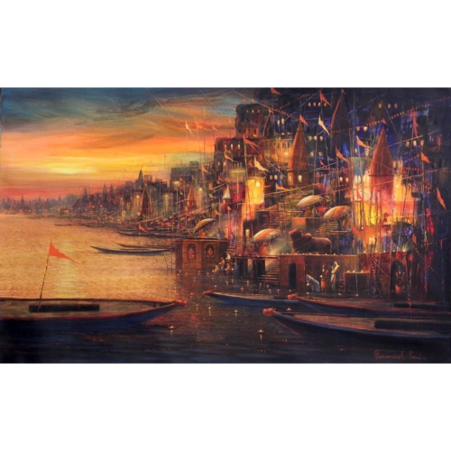 Evening Aarti by the Ganges - 11150