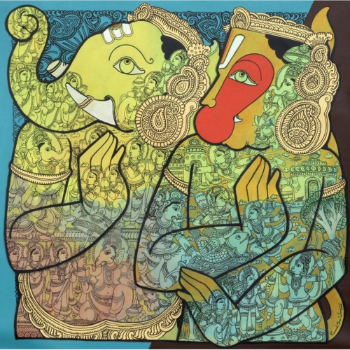 Ganapati & Hanuman - 11044